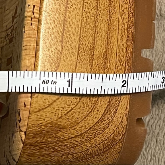 Korks Faithe Slide Platform Wedge Sandals Faux Leather Open Toe Tan slipon SZ 11 - Picture 12 of 12